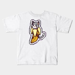 banana eats cat Kids T-Shirt